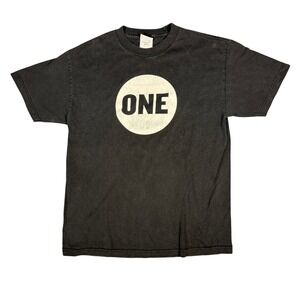 Vintage ONE Org Campaign‎ to Make Poverty History T Shirt Black Size L Logo Tee